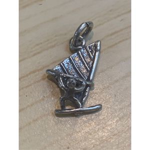 Kite Surfer Sterling Silver Jewelry Charm #beach #surf